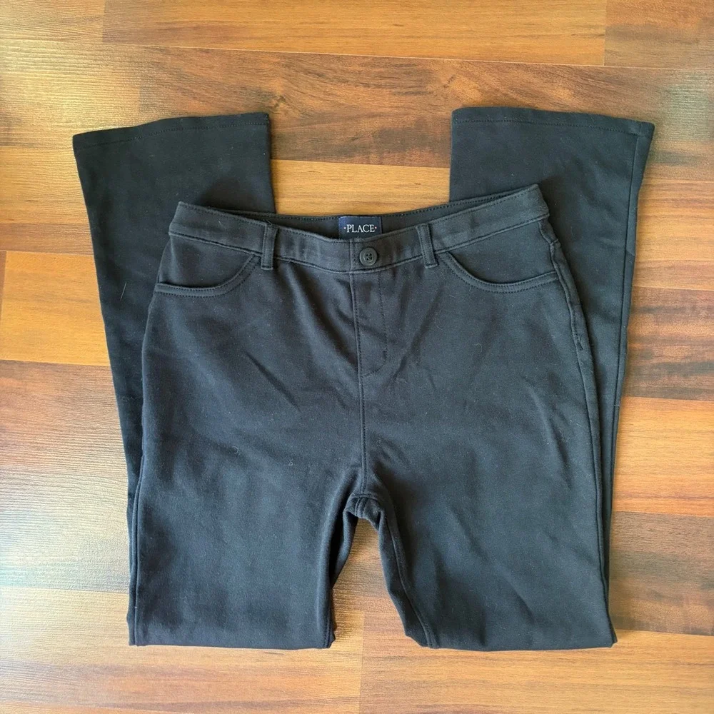 The Childrens Place Girls Red Cardigan and Black Stretch Pants Set Size 16 XL